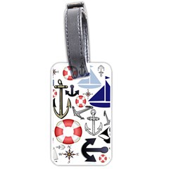 Nautical Collage Luggage Tag (one Side) by StuffOrSomething