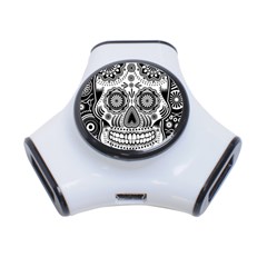 Sugar Skull 3 Port Usb Hub by Ancello