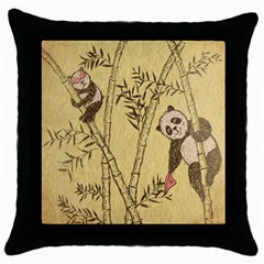 Innocent Panda Black Throw Pillow Case by Contest1736674