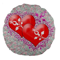 Hearts 18  Premium Round Cushion  by Contest1630871