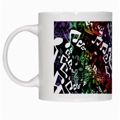 Urock Musicians Twisted Rainbow Notes  White Coffee Mug by UROCKtheWorldDesign