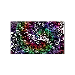 Urock Musicians Twisted Rainbow Notes  Sticker 100 Pack (rectangle) by UROCKtheWorldDesign