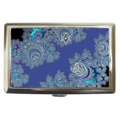 Blue Metallic Celtic Fractal Cigarette Money Case by UROCKtheWorldDesign