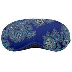 Blue Metallic Celtic Fractal Sleeping Mask by UROCKtheWorldDesign