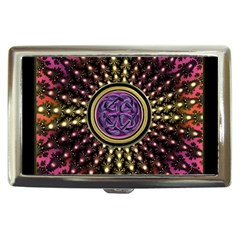 Hot Lavender Celtic Fractal Framed Mandala Cigarette Money Case by UROCKtheWorldDesign