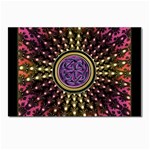 Hot Lavender Celtic Fractal Framed Mandala Postcard 4 x 6  (10 Pack) Front