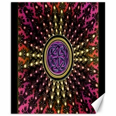 Hot Lavender Celtic Fractal Framed Mandala Canvas 8  X 10  (unframed) by UROCKtheWorldDesign