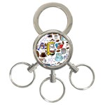 Just Bring Me Coffee 3-Ring Key Chain Front