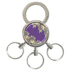 Purple Symbolic Fractal 3-ring Key Chain by UROCKtheWorldDesign