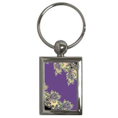 Purple Symbolic Fractal Key Chain (rectangle) by UROCKtheWorldDesign