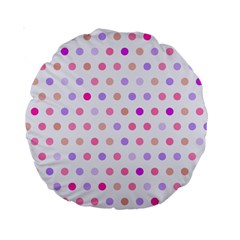 Love Dots 15  Premium Round Cushion  by houseofjennifercontests