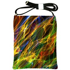 Colourful Flames  Shoulder Sling Bag by Colorfulart23