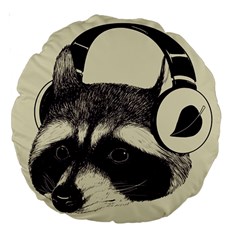 Raccoon 18  Premium Round Cushion  by Contest1879409