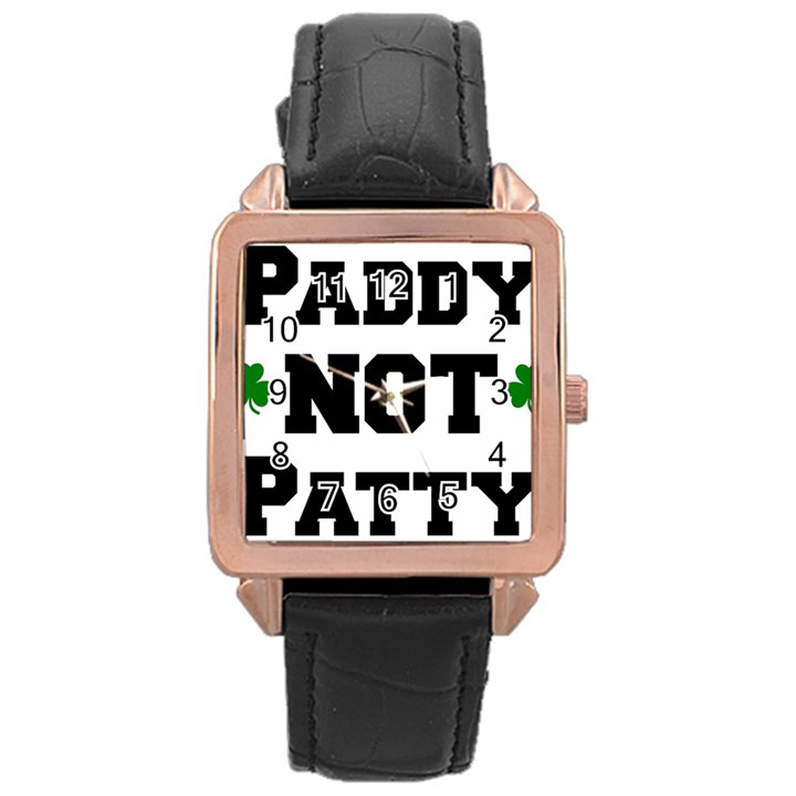 Paddynotpatty Rose Gold Leather Watch 