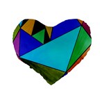 Abstract 16  Premium Heart Shape Cushion  Back