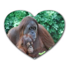 Orangutan Family Mouse Pad (heart) by AnimalLover