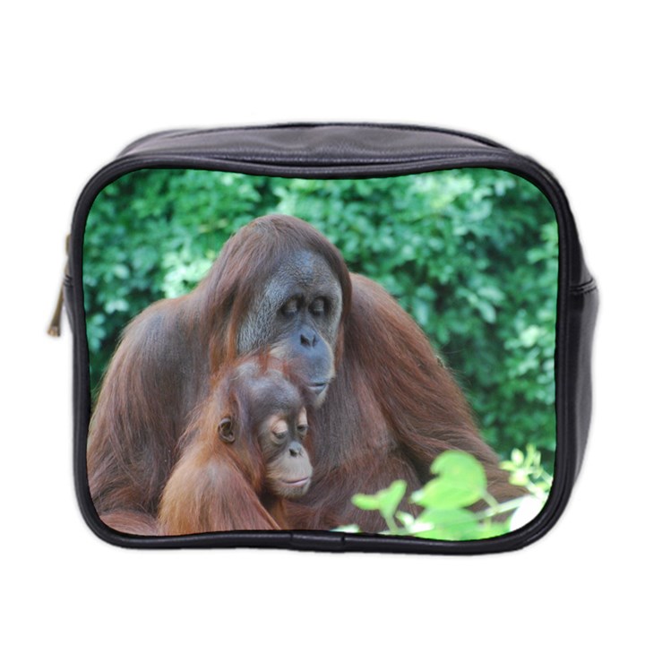 Orangutan Family Mini Travel Toiletry Bag (Two Sides)