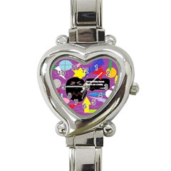 Excruciating Agony Heart Italian Charm Watch  by FunWithFibro