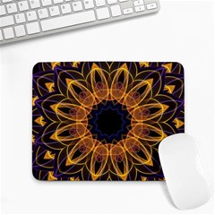 Yellow Purple Lotus Mandala Small Mouse Pad (rectangle) by Zandiepants