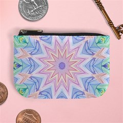 Soft Rainbow Star Mandala Coin Change Purse by Zandiepants