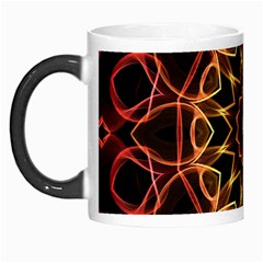 Yellow And Red Mandala Morph Mug by Zandiepants