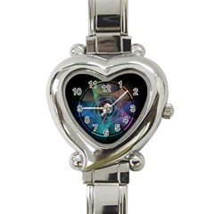 Pi Visualized Heart Italian Charm Watch  by mousepads123