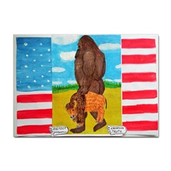 Big Foot,bison U,s,a, Flag A4 Sticker 10 Pack by creationtruth