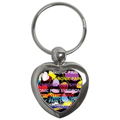 Chronic Pain Syndrome Key Chain (heart) by FunWithFibro