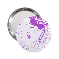 Purple Woman Of Chronic Pain Handbag Mirror (2 25 ) by FunWithFibro