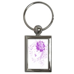 Purple Woman Of Chronic Pain Key Chain (rectangle) by FunWithFibro