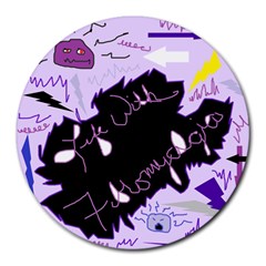 Life With Fibromyalgia 8  Mouse Pad (round) by FunWithFibro