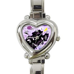 Life With Fibromyalgia Heart Italian Charm Watch  by FunWithFibro