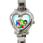 With You Life Just Fits Heart Italian Charm Watch  Front