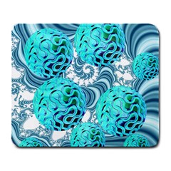 Teal Sea Forest, Abstract Underwater Ocean Large Mouse Pad (rectangle) by DianeClancy