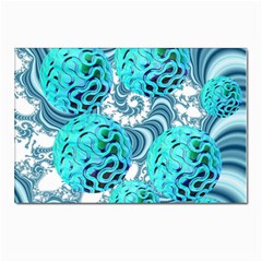 Teal Sea Forest, Abstract Underwater Ocean Postcards 5  X 7  (10 Pack) by DianeClancy