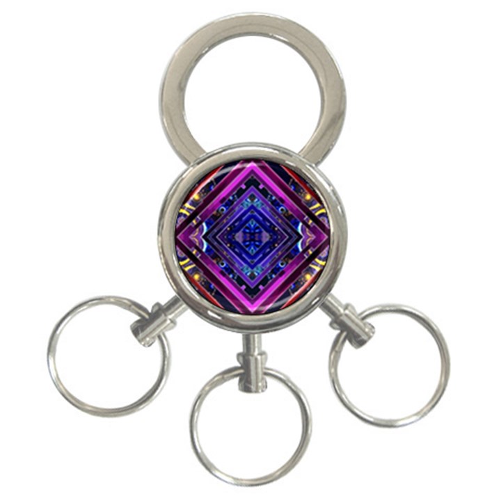 Galaxy 3-Ring Key Chain