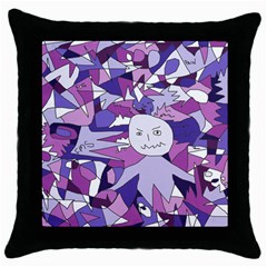 Fms Confusion Black Throw Pillow Case by FunWithFibro