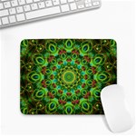 Peacock Feathers Mandala Small Mouse Pad (Rectangle) Front