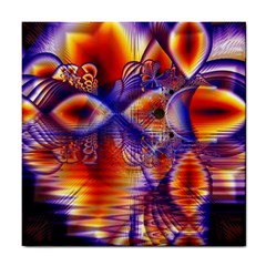 Winter Crystal Palace, Abstract Cosmic Dream Tile Coaster by DianeClancy