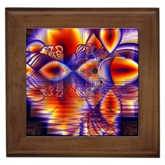 Winter Crystal Palace, Abstract Cosmic Dream Framed Tile by DianeClancy