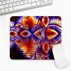 Winter Crystal Palace, Abstract Cosmic Dream Large Mousepad by DianeClancy