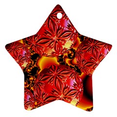  Flame Delights, Abstract Red Orange Star Ornament by DianeClancy