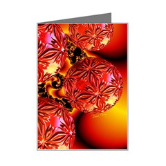  Flame Delights, Abstract Red Orange Mini Greeting Card by DianeClancy