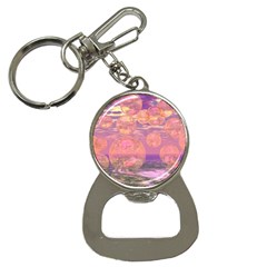 Glorious Skies, Abstract Pink And Yellow Dream Bottle Opener Key Chain by DianeClancy