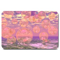 Glorious Skies, Abstract Pink And Yellow Dream Large Door Mat by DianeClancy