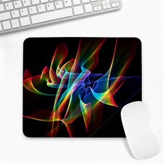 Aurora Ribbons, Abstract Rainbow Veils  Large Mouse Pad (rectangle) by DianeClancy