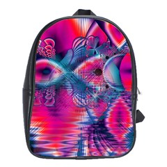 Cosmic Heart Of Fire, Abstract Crystal Palace School Bag (xl) by DianeClancy