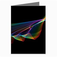  Flowing Fabric Of Rainbow Light, Abstract  Greeting Card by DianeClancy