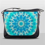 Blue Ice Goddess, Abstract Crystals Of Love Messenger Bag Front