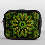 Woven Jungle Leaves Mandala Mini Travel Toiletry Bag (One Side) Front